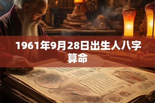 1961年9月28日出生人八字算命