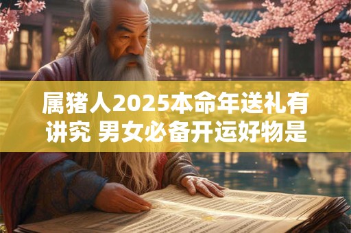 属猪人2025本命年送礼有讲究 男女必备开运好物是什么