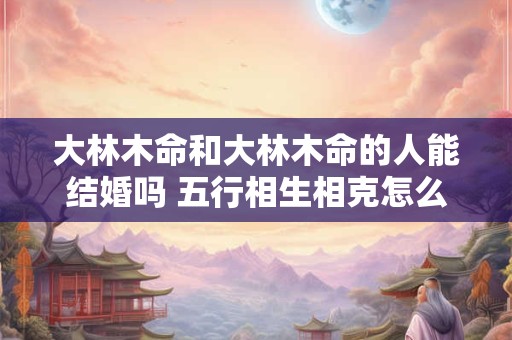 大林木命和大林木命的人能结婚吗 五行相生相克怎么看