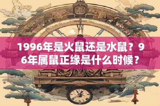 1996年是火鼠还是水鼠？96年属鼠正缘是什么时候？