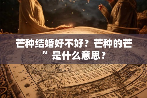芒种结婚好不好？芒种的芒”是什么意思？