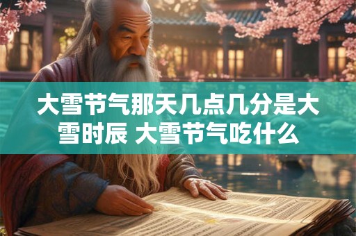 大雪节气那天几点几分是大雪时辰 大雪节气吃什么