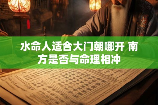 水命人适合大门朝哪开 南方是否与命理相冲