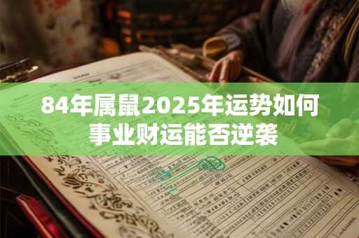 84年属鼠2025年运势如何 事业财运能否逆袭
