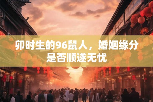 卯时生的96鼠人，婚姻缘分是否顺遂无忧