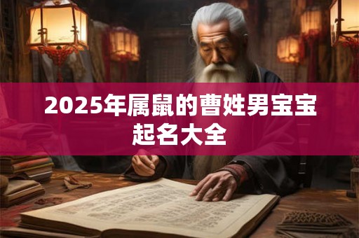 2025年属鼠的曹姓男宝宝起名大全