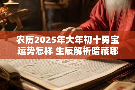 农历2025年大年初十男宝运势怎样 生辰解析暗藏哪些吉凶