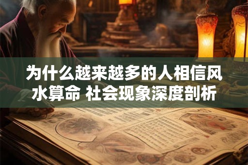 为什么越来越多的人相信风水算命 社会现象深度剖析 为什么越来越多的人相信风水算命 社会现象深度剖析