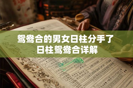 鸳鸯合的男女日柱分手了 日柱鸳鸯合详解