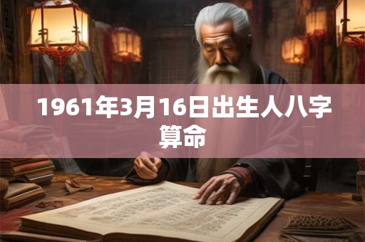 1961年3月16日出生人八字算命