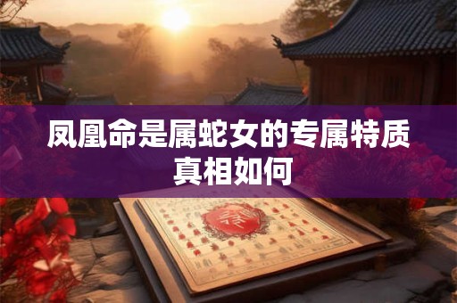凤凰命是属蛇女的专属特质 真相如何