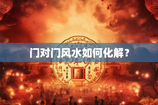 门对门风水如何化解？