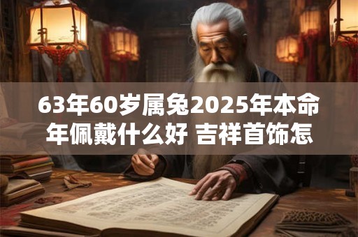 63年60岁属兔2025年本命年佩戴什么好 吉祥首饰怎么选