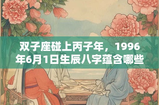 双子座碰上丙子年，1996年6月1日生辰八字蕴含哪些天命