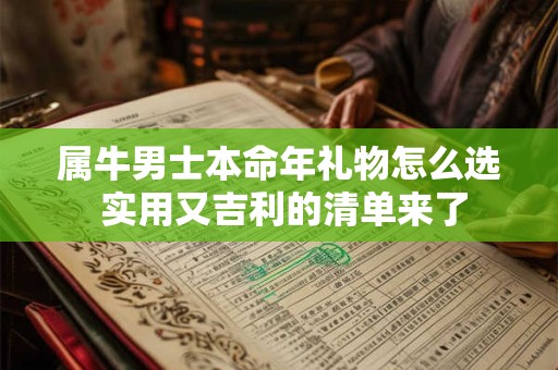 属牛男士本命年礼物怎么选 实用又吉利的清单来了