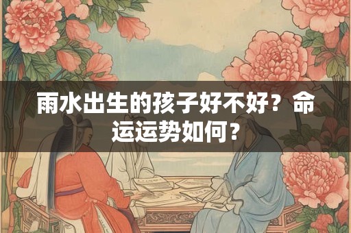 雨水出生的孩子好不好？命运运势如何？