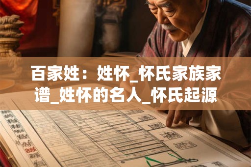 百家姓：姓怀_怀氏家族家谱_姓怀的名人_怀氏起源