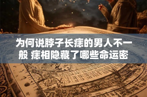 为何说脖子长痣的男人不一般 痣相隐藏了哪些命运密码