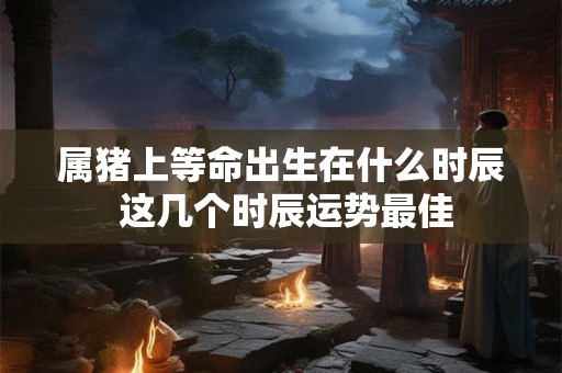 属猪上等命出生在什么时辰 这几个时辰运势最佳