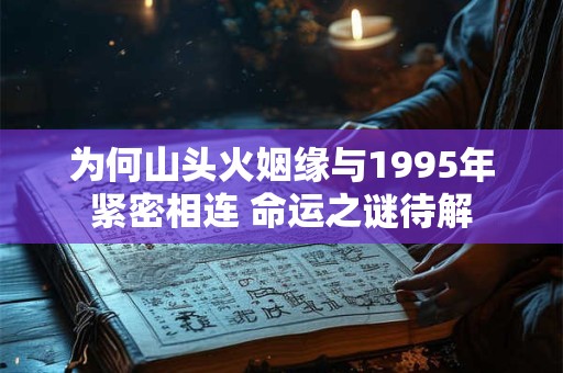 为何山头火姻缘与1995年紧密相连 命运之谜待解