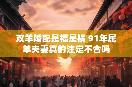 双羊婚配是福是祸 91年属羊夫妻真的注定不合吗