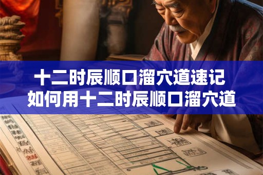 十二时辰顺口溜穴道速记 如何用十二时辰顺口溜穴道速记记住人体穴位