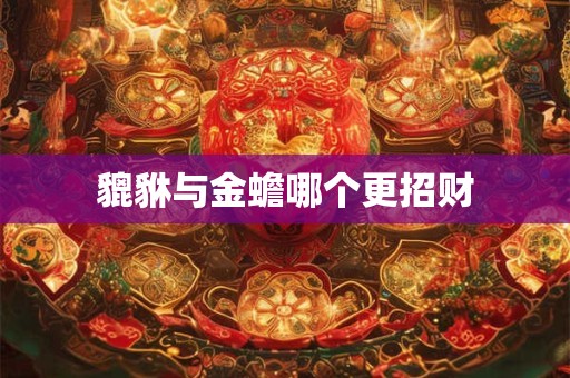 貔貅与金蟾哪个更招财