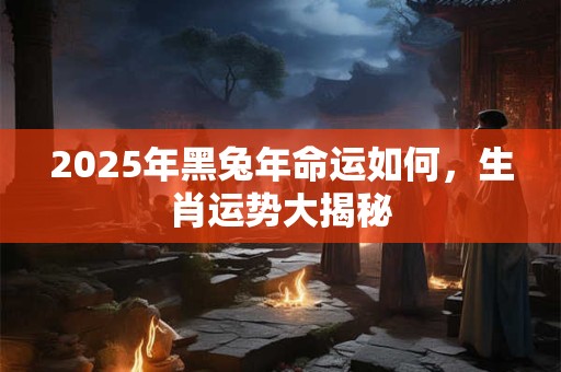 2025年黑兔年命运如何，生肖运势大揭秘