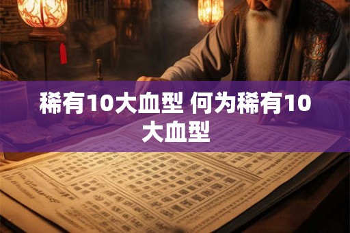 稀有10大血型 何为稀有10大血型