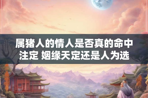 属猪人的情人是否真的命中注定 姻缘天定还是人为选择
