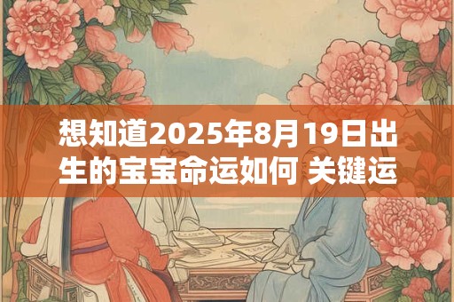 想知道2025年8月19日出生的宝宝命运如何 关键运势全在这里