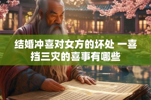 结婚冲喜对女方的坏处 一喜挡三灾的喜事有哪些 结婚冲喜对女方的坏处 一喜挡三灾的喜事有哪些