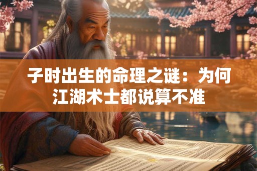 子时出生的命理之谜：为何江湖术士都说算不准