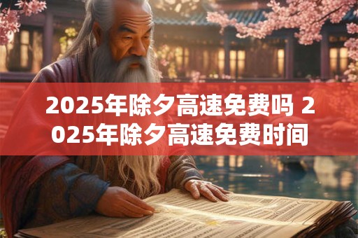 2025年除夕高速免费吗 2025年除夕高速免费时间 2025年除夕高速免费吗 2025年除夕高速免费时间