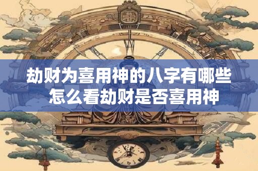 劫财为喜用神的八字有哪些  怎么看劫财是否喜用神