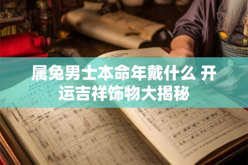 属兔男士本命年戴什么 开运吉祥饰物大揭秘