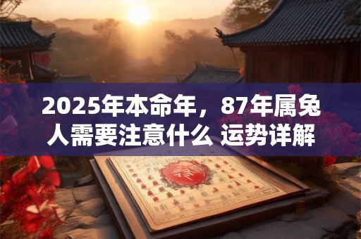 2025年本命年，87年属兔人需要注意什么 运势详解