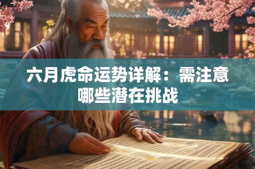 六月虎命运势详解：需注意哪些潜在挑战