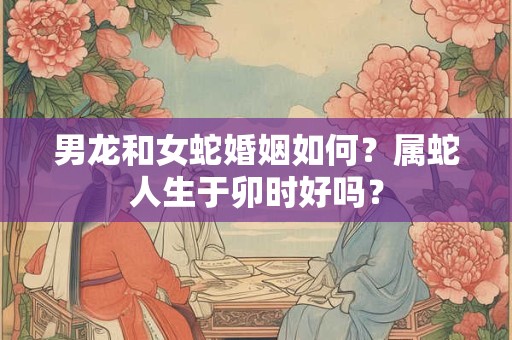 男龙和女蛇婚姻如何？属蛇人生于卯时好吗？