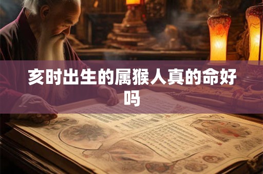 亥时出生的属猴人真的命好吗