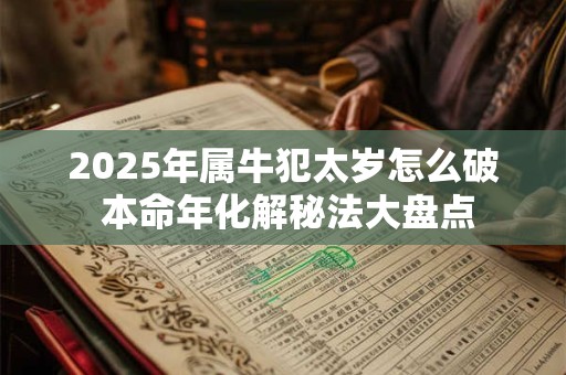 2025年属牛犯太岁怎么破 本命年化解秘法大盘点
