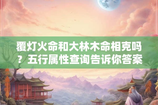 覆灯火命和大林木命相克吗?五行属性查询告诉你答案 覆灯火命和大林木命相克吗?五行属性查询告诉你答案