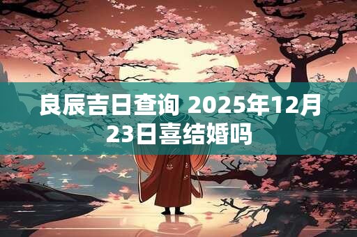 良辰吉日查询 2025年12月23日喜结婚吗