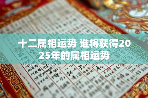 十二属相运势 谁将获得2025年的属相运势
