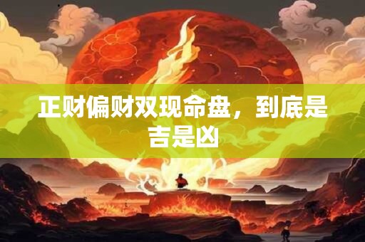 正财偏财双现命盘，到底是吉是凶