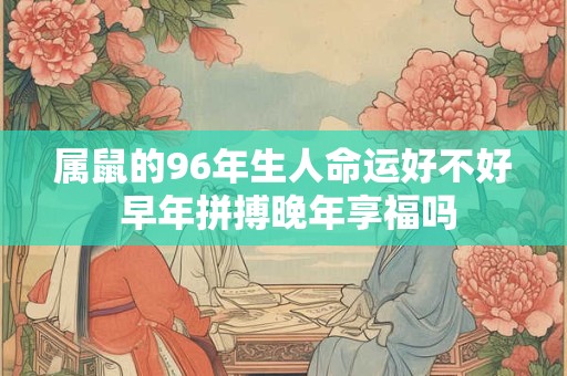 属鼠的96年生人命运好不好 早年拼搏晚年享福吗