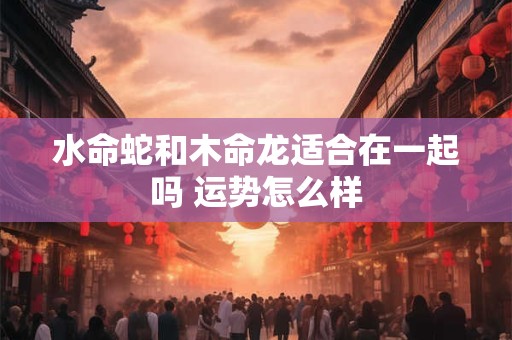 水命蛇和木命龙适合在一起吗 运势怎么样