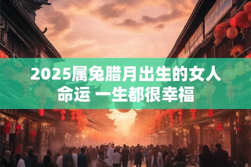 2025属兔腊月出生的女人命运 一生都很幸福