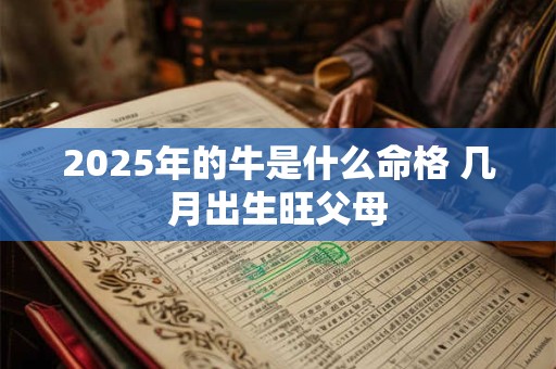 2025年的牛是什么命格 几月出生旺父母
