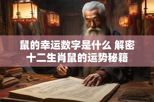鼠的幸运数字是什么 解密十二生肖鼠的运势秘籍